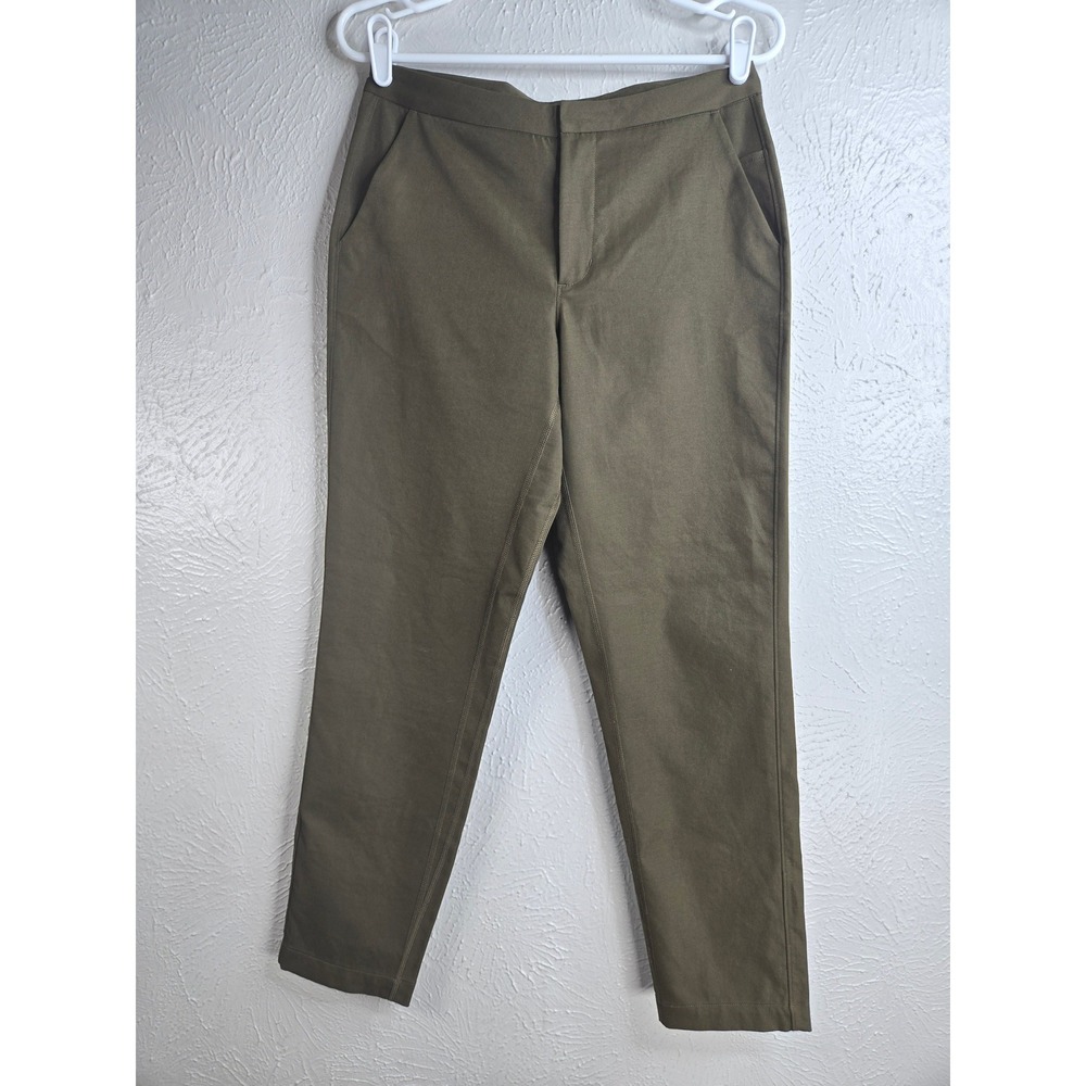 Lululemon City Sleek Pants 6 Dark Green High Rise Crop Slim Trouser‎ Career Work